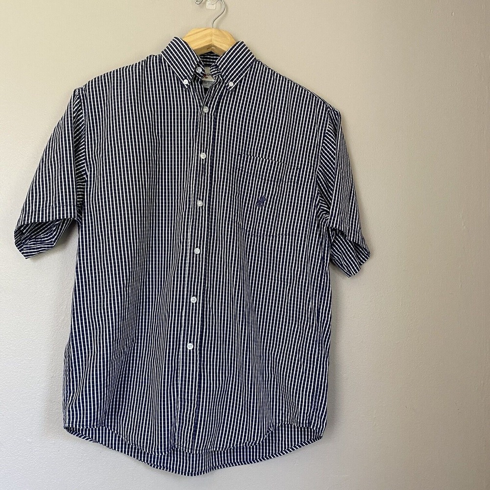 Walt Disney World Men's Size M Button Down‎ Short sleeve shirt Mickey Mouse